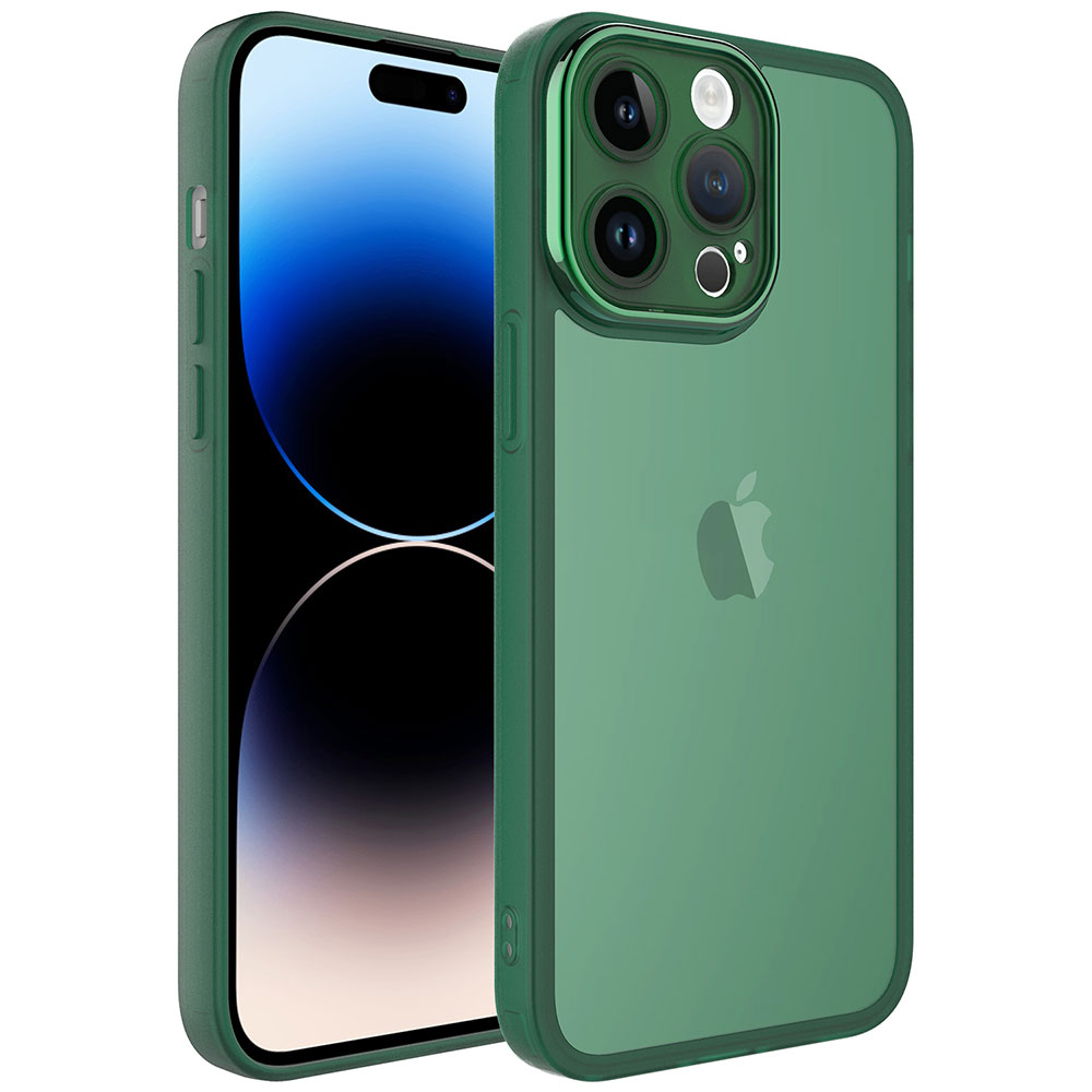 iPhone%20Uyumlu%2014%20Pro%20Kılıf%20Kamera%20Korumalı%20Transparan%20Zore%20Post%20Kapak-Koyu%20yeşil