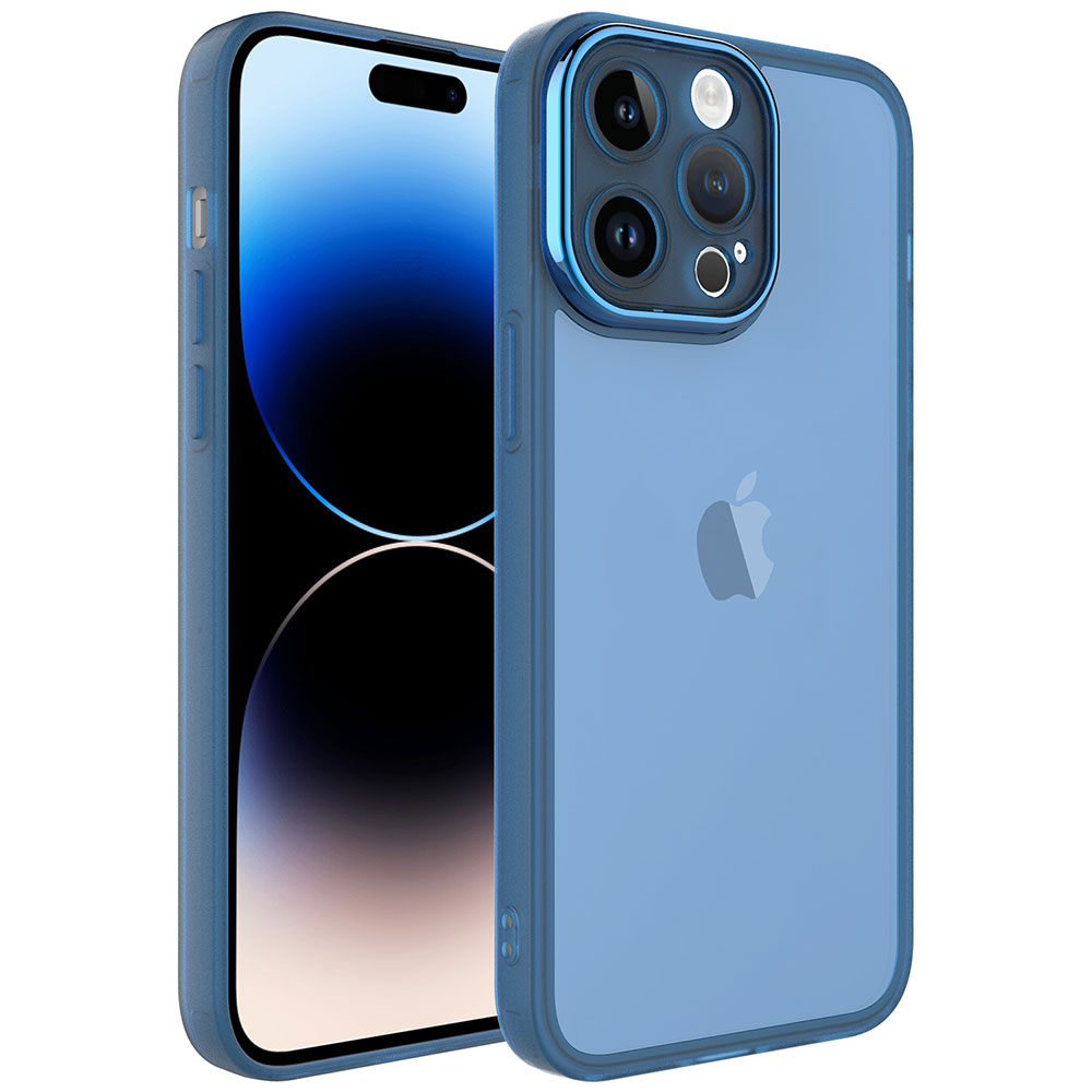 iPhone%20Uyumlu%2014%20Pro%20Kılıf%20Kamera%20Korumalı%20Transparan%20Zore%20Post%20Kapak-Mavi