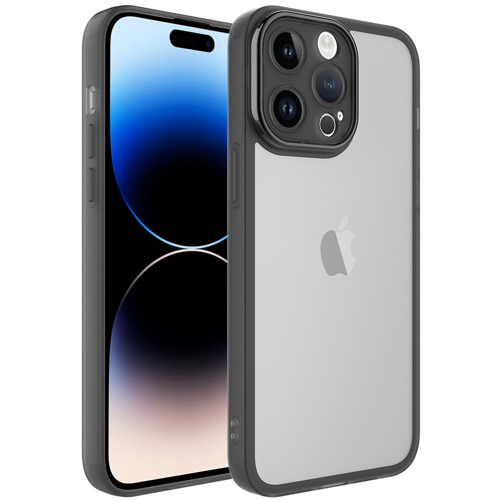 iPhone%20Uyumlu%2014%20Pro%20Kılıf%20Kamera%20Korumalı%20Transparan%20Zore%20Post%20Kapak-Siyah