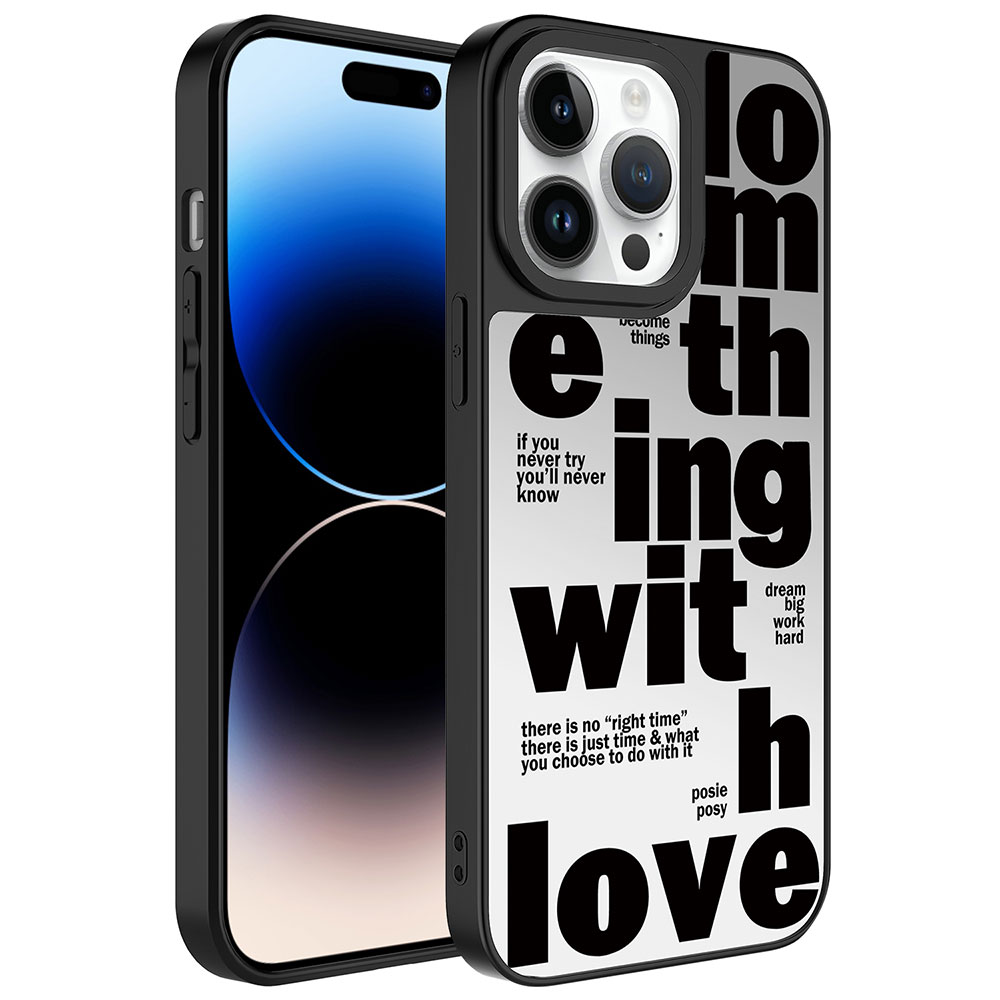 iPhone%20Uyumlu%2014%20Pro%20Kılıf%20Aynalı%20Desenli%20Kamera%20Korumalı%20Parlak%20Zore%20Mirror%20Kapak-Love