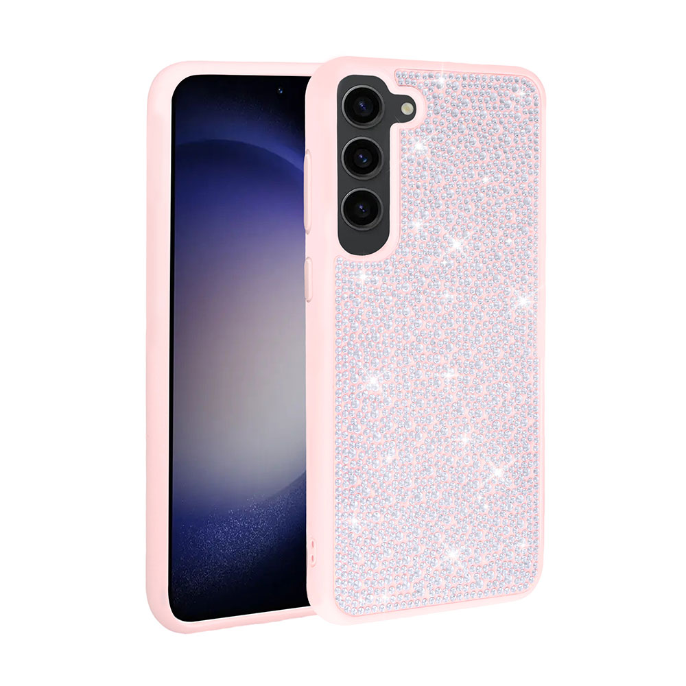 Galaxy%20Uyumlu%20S23%20Kılıf%20Parlak%20Taşlı%20Tasarım%20Zore%20Ston%20Kapak-Pembe