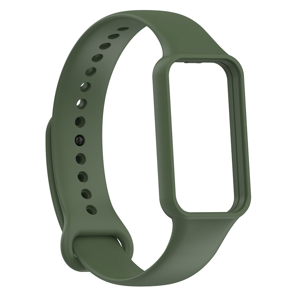 Xiaomi%20Uyumlu%20%20Amazfit%20Band%207%20Zore%20KRD-87%20Silikon%20Kordon-Koyu%20yeşil