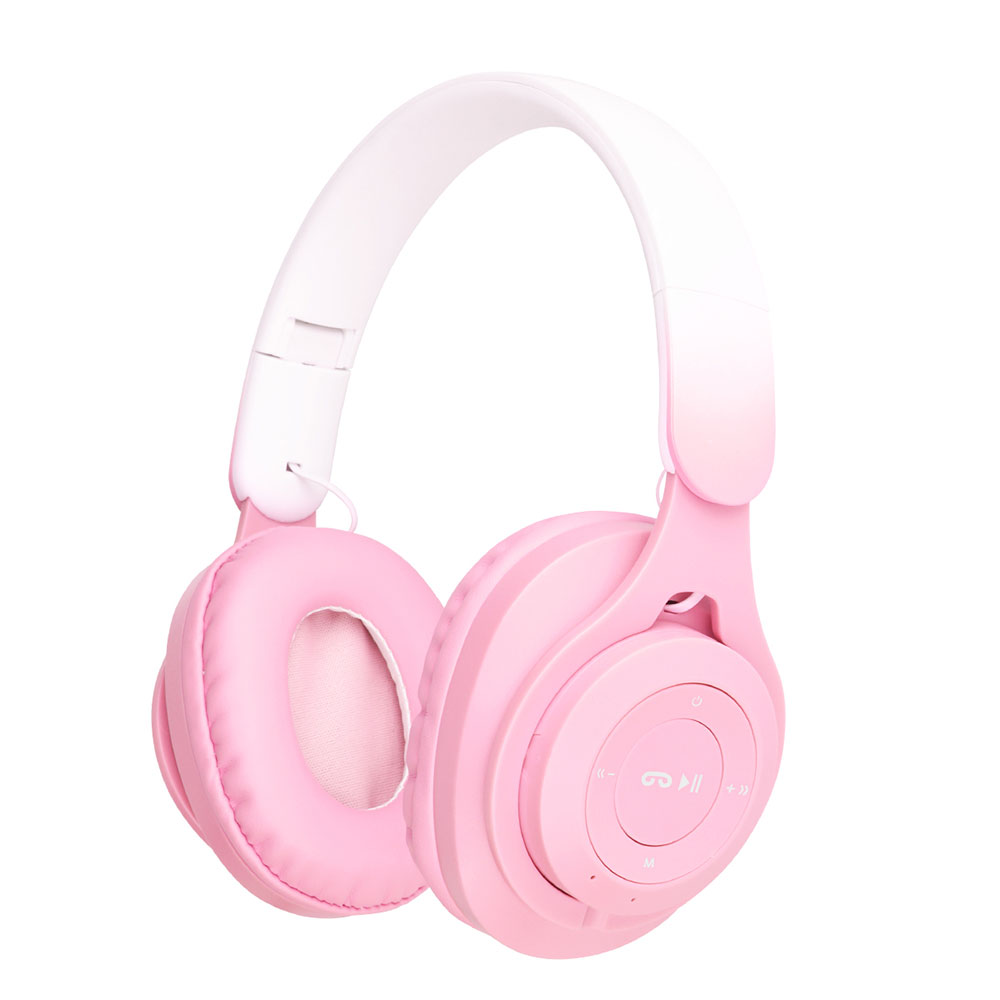 Zore%20M6%20Plus%20Ayarlanabilir%20ve%20Katlanabilir%20Kulak%20Üstü%20Bluetooth%20Kulaklık-Pembe