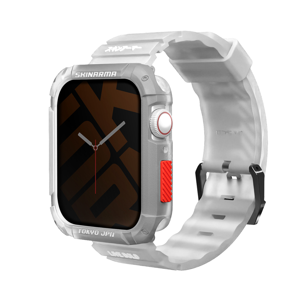 Watch%2044mm%20SkinArma%20Kurono%20Sert%20PC%20Kasa%20Koruyucu%20+%20Shokku%20Silikon%20Kordon-Beyaz