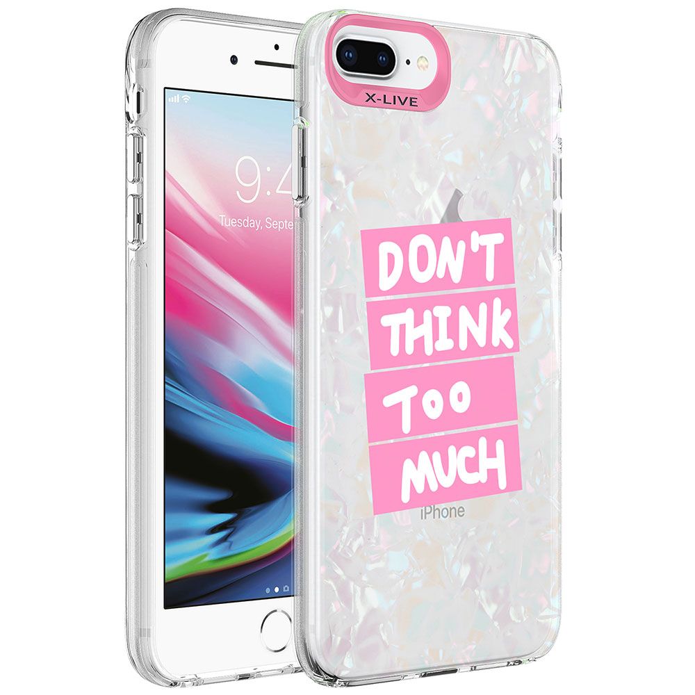 iPhone%20Uyumlu%207%20Plus%20Kılıf%20Mermer%20Desenli%20Zore%20Marbello%20Kapak-Pembe