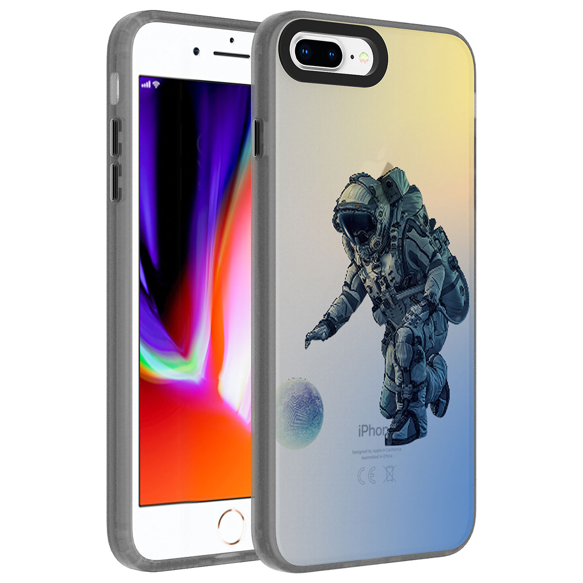 iPhone%20Uyumlu%207%20Plus%20Kılıf%20Desenli%20Zore%20Dragon%20Sert%20Kapak-Astronot