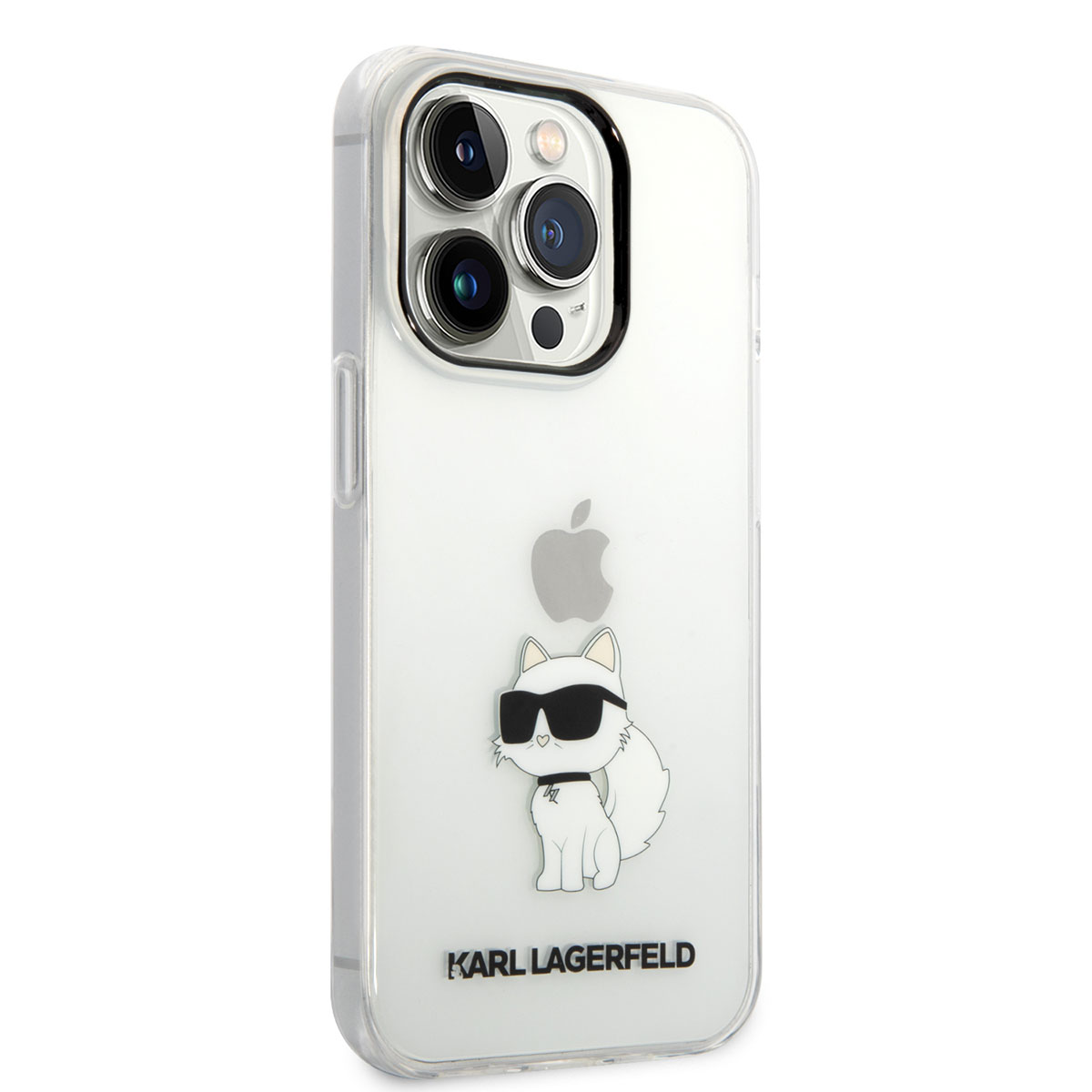 iPhone%20Uyumlu%2014%20Pro%20Max%20Kılıf%20Karl%20Lagerfeld%20Transparan%20Choupette%20Dizayn%20Kapak