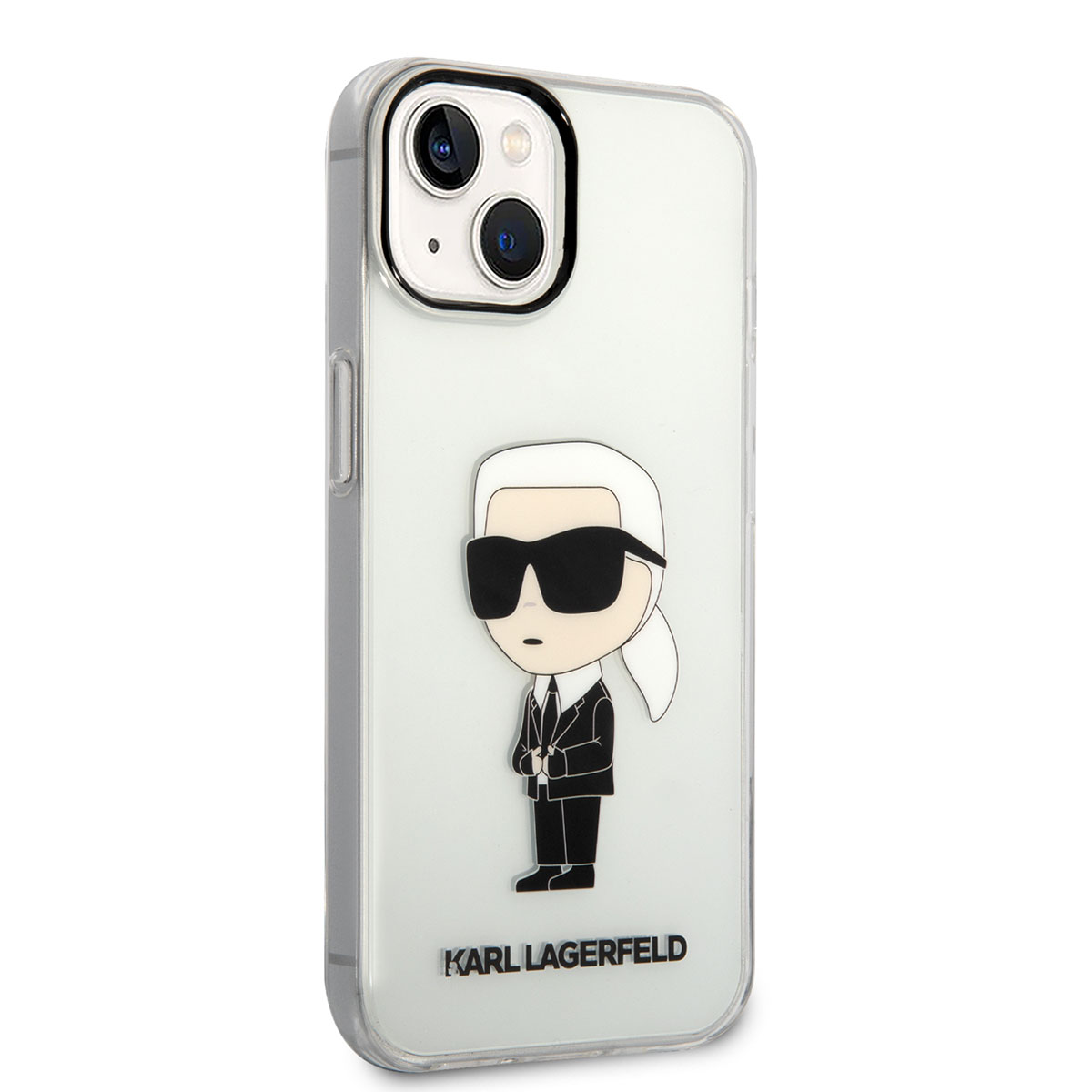 iPhone%20Uyumlu%2014%20Kılıf%20Karl%20Lagerfeld%20Transparan%20İkonik%20Karl%20Dizayn%20Kapak