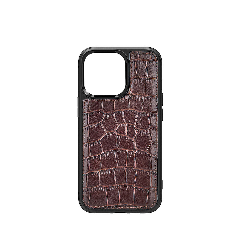 iPhone%20Uyumlu%2013%20Mini%20Kılıf%20Wiwu%20Croco%20Pattern%20Calfskin%20Orjinal%20Deri%20Kapak