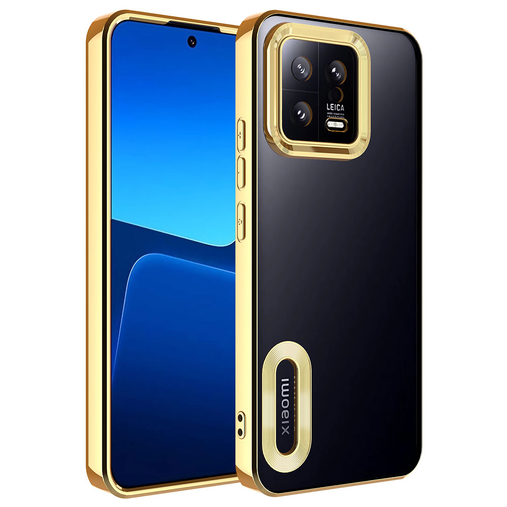 Xiaomi%20Uyumlu%20%20Mi%2013%20Kılıf%20Kamera%20Korumalı%20Logo%20Gösteren%20Zore%20Omega%20Kapak-Gold