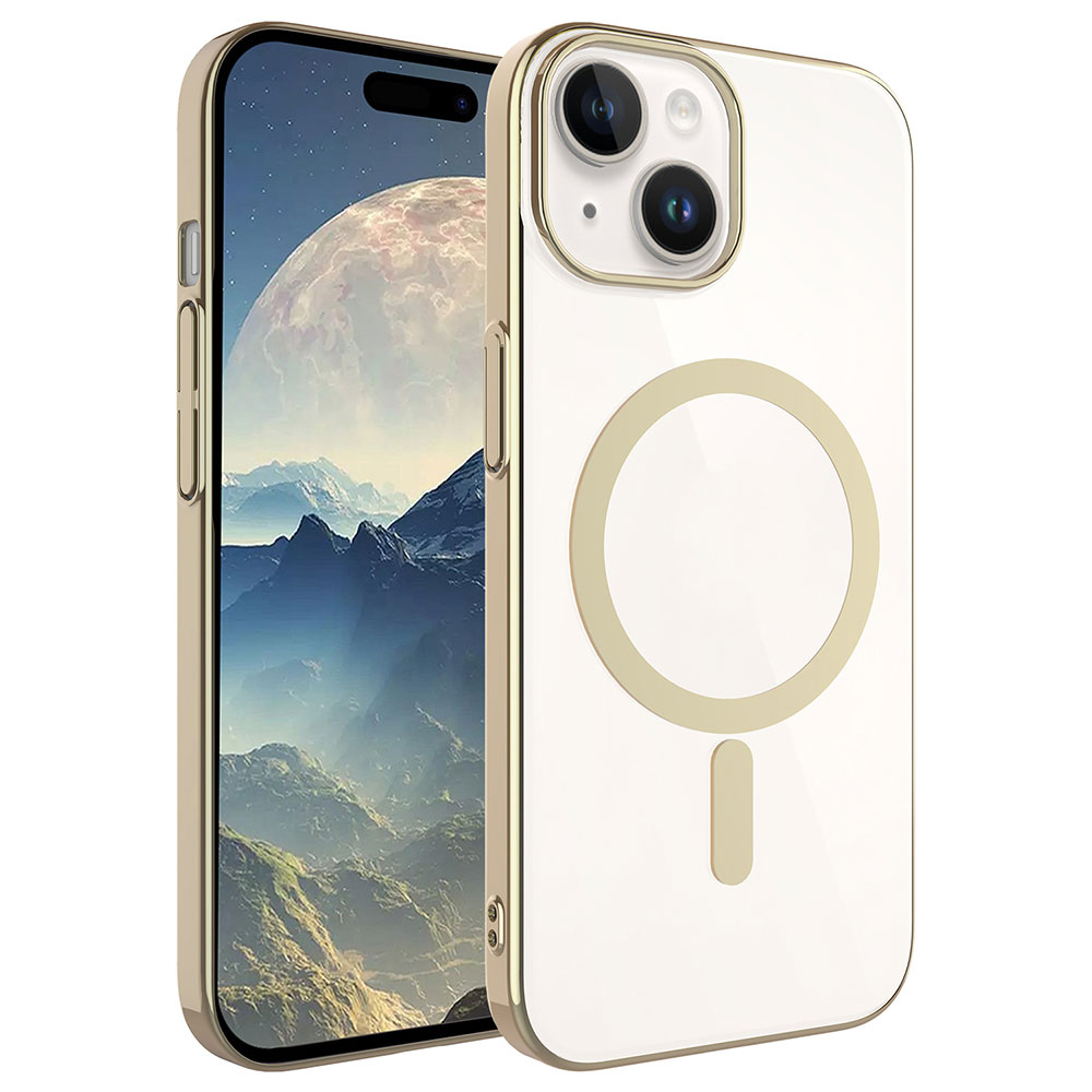 iPhone%20Uyumlu%2015%20Plus%20Kılıf%20Zore%20Wireless%20Şarj%20Özellikli%20Pixel%20Magsafe%20Kapak-Gold