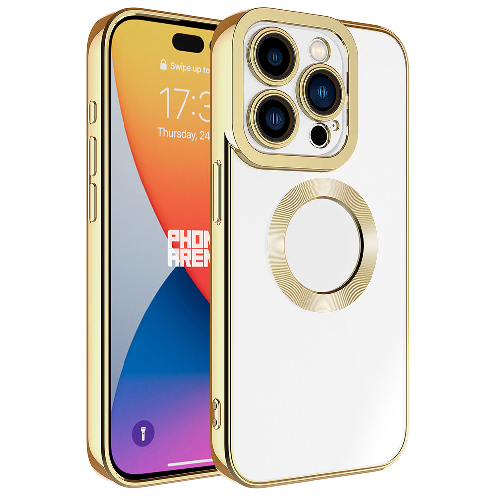 iPhone%20Uyumlu%2015%20Pro%20Kılıf%20Kamera%20Korumalı%20Logo%20Gösteren%20Zore%20Omega%20Kapak-Gold