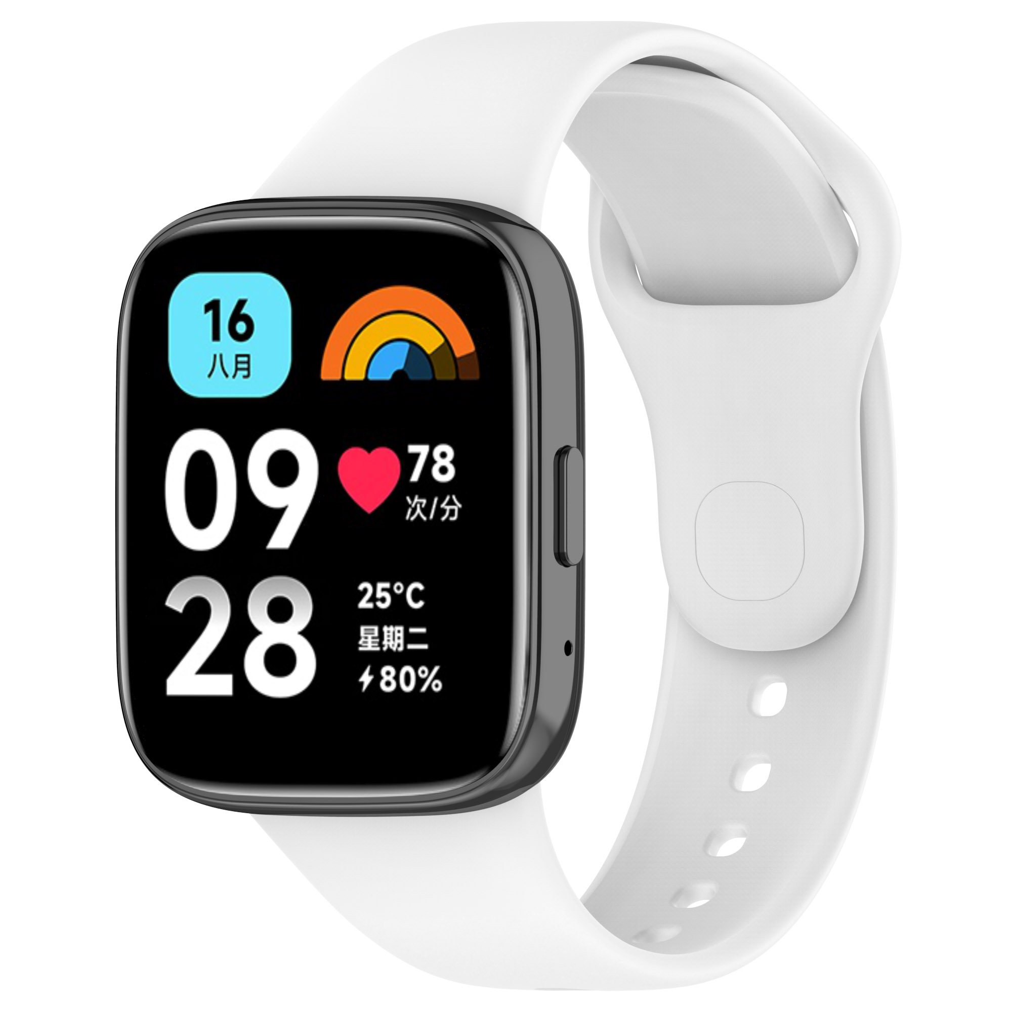 Xiaomi%20Uyumlu%20%20Redmi%20Watch%203%20Active%20Zore%20Klasik%20Kordon-Beyaz