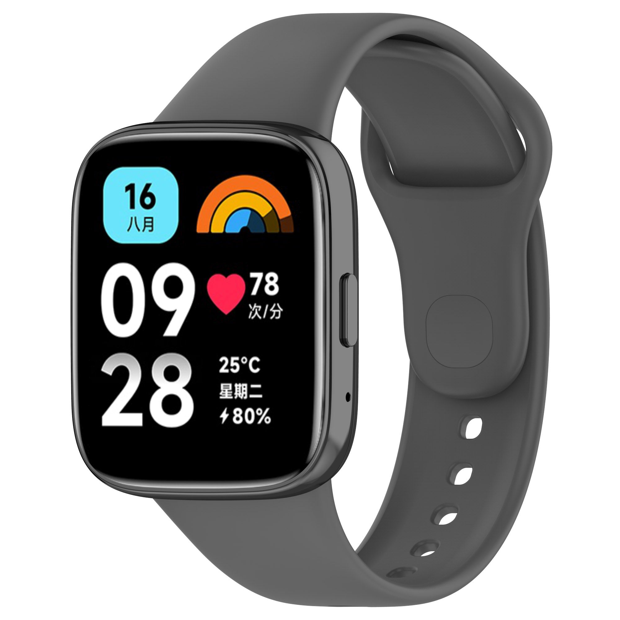 Xiaomi%20Uyumlu%20%20Redmi%20Watch%203%20Active%20Zore%20Klasik%20Kordon-Koyu%20gri