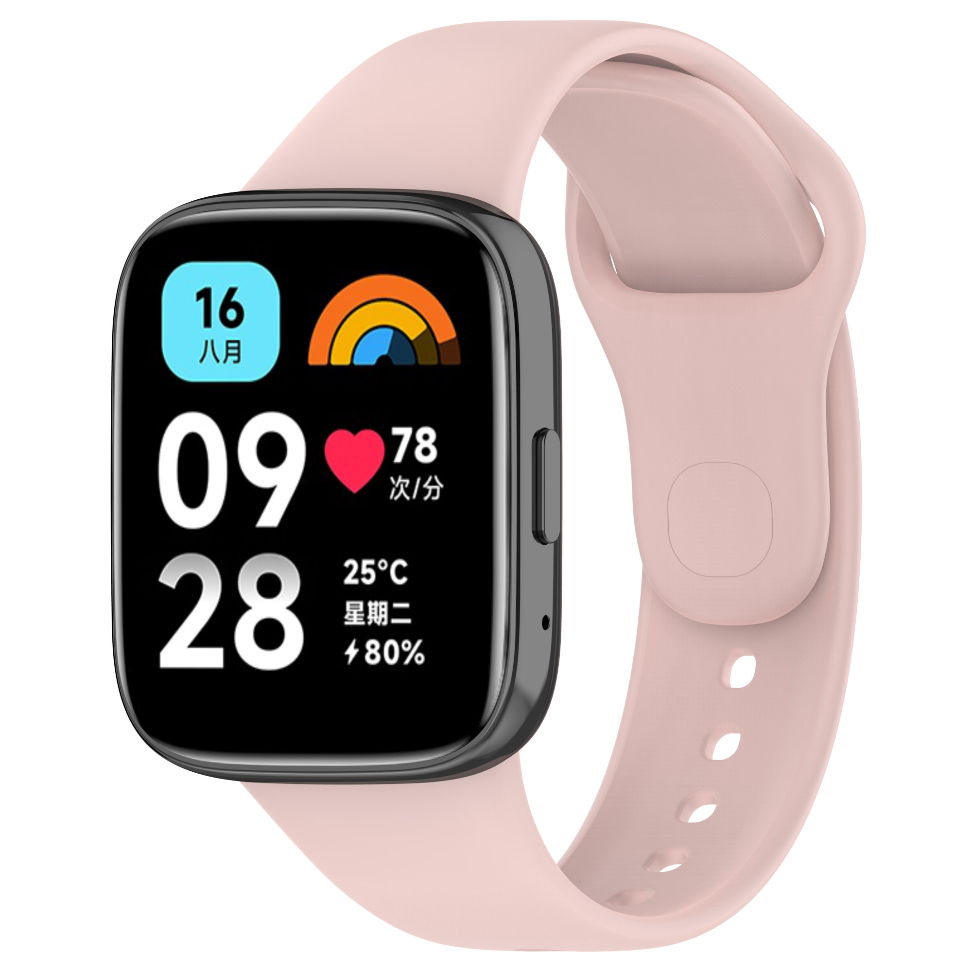 Xiaomi%20Uyumlu%20%20Redmi%20Watch%203%20Active%20Zore%20Klasik%20Kordon-Pembe