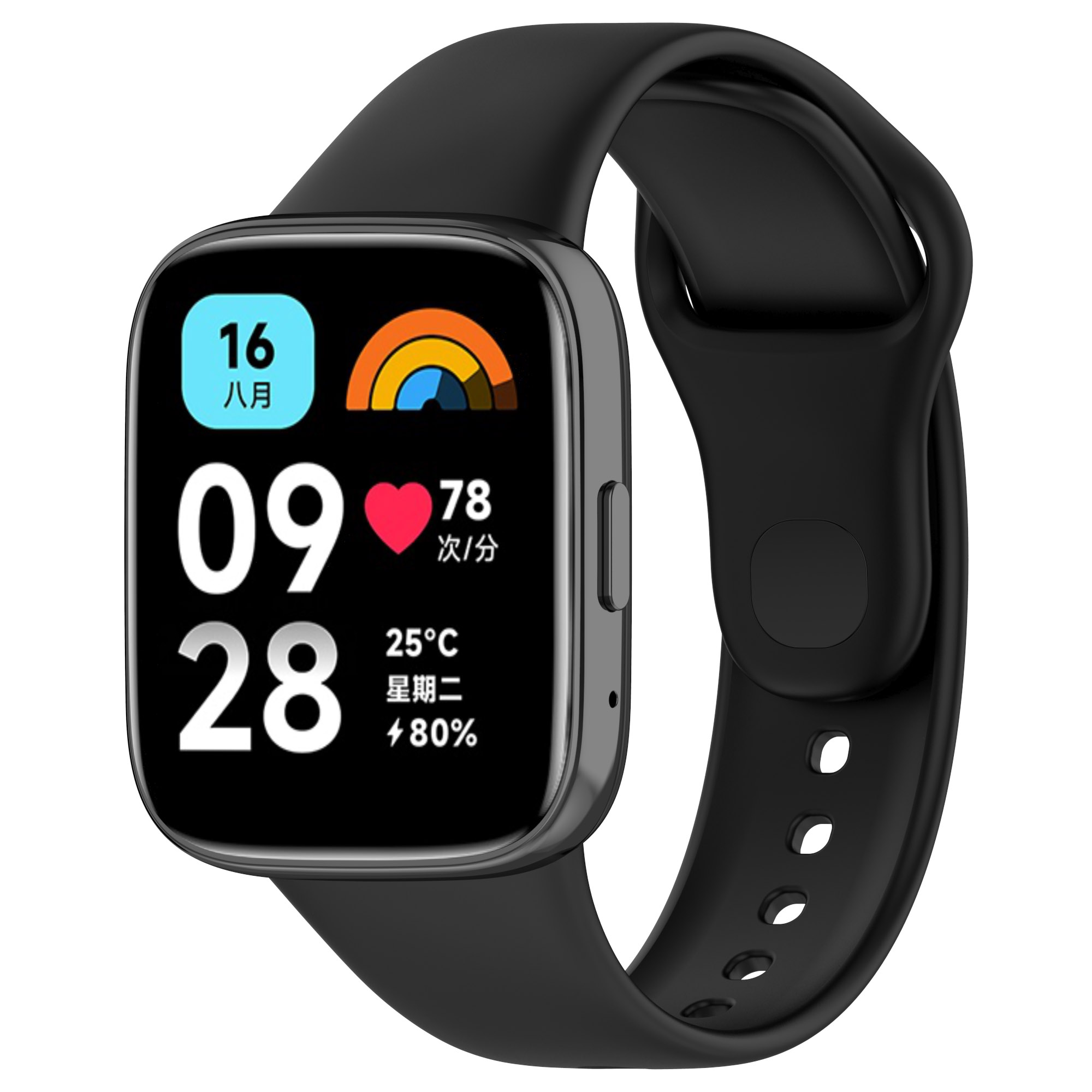 Xiaomi%20Uyumlu%20%20Redmi%20Watch%203%20Active%20Zore%20Klasik%20Kordon-Siyah