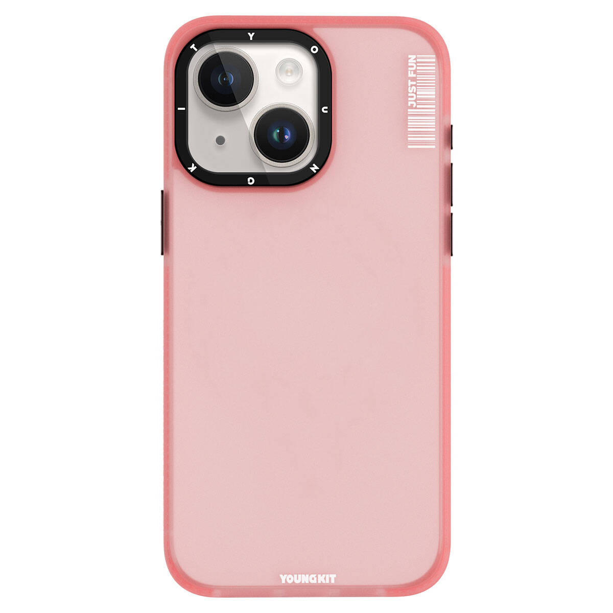 iPhone%20Uyumlu%2015%20Kılıf%20Buzlu%20Mat%20Tasarım%20Youngkit%20Colored%20Sand%20Serisi%20Kapak-Pembe