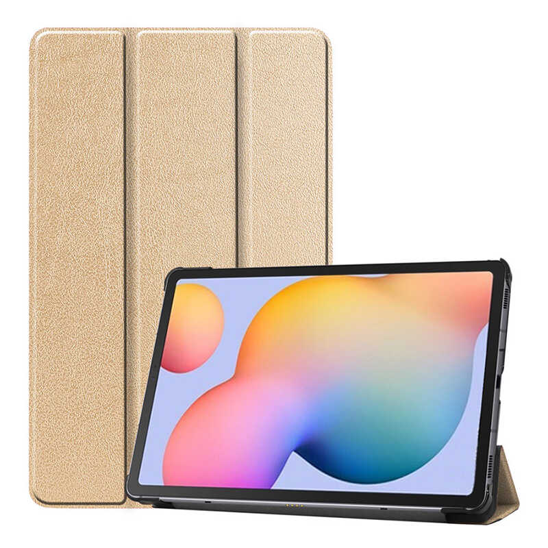 Lenovo%20Tab%20P11%20Pro%2011.2’’%202.Nesil%20Zore%20Smart%20Cover%20Standlı%201-1%20Kılıf-Gold