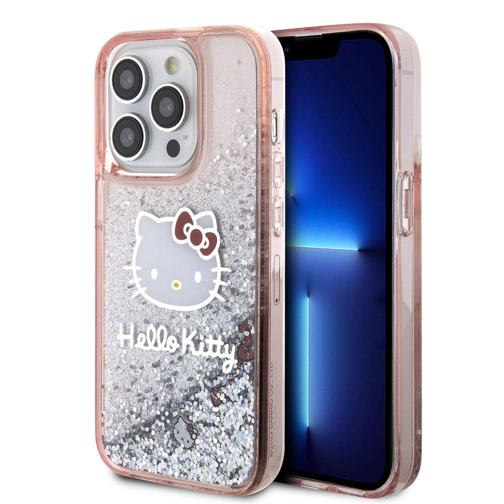 iPhone%20Uyumlu%2015%20Pro%20Kılıf%20Hello%20Kitty%20Orjinal%20Lisanslı%20İkonik%20Sıvılı%20Glitter%20Kapak