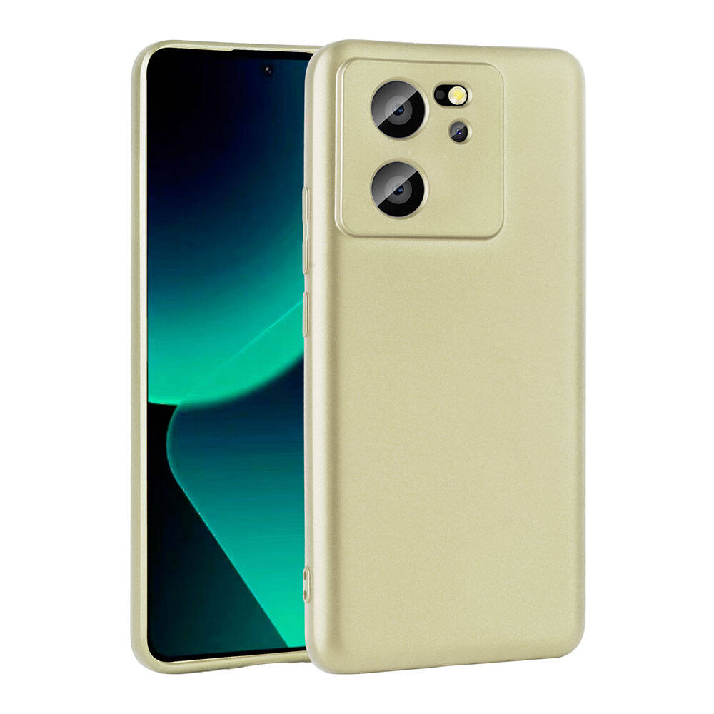 Xiaomi%20Uyumlu%20%20Mi%2013T%20Pro%20Kılıf%20Zore%20Premier%20Silikon%20Kapak-Gold