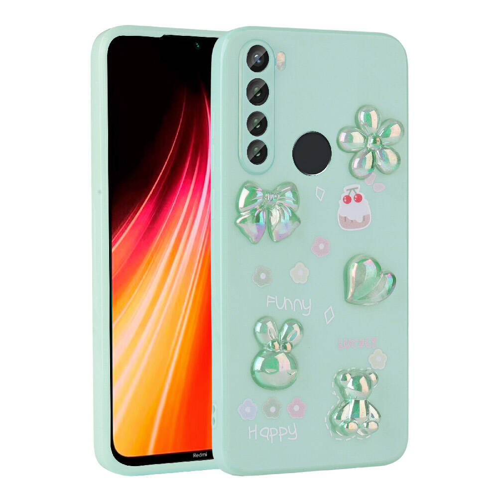 Xiaomi%20Uyumlu%20%20Redmi%20Note%208%20Kılıf%20Kabartma%20Figürlü%20Parlak%20Zore%20Toys%20Silikon%20Kapak-Açık%20yeşil