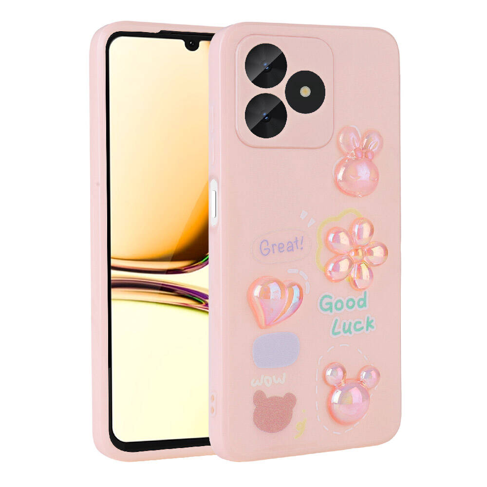 Realme%20C53%20Kılıf%20Kabartma%20Figürlü%20Parlak%20Zore%20Toys%20Silikon%20Kapak-Pembe