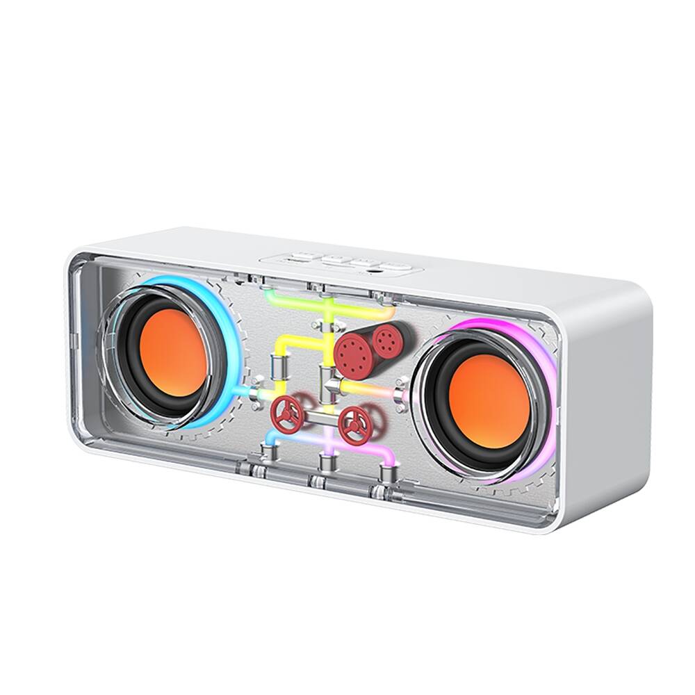 Recci%20RSK-W38%20Space%20Station%20Serisi%20RGB%20Led%20Işıklı%20Bluetooth%20Hoparlör%20FM%20Radio%20Özellikli-Beyaz