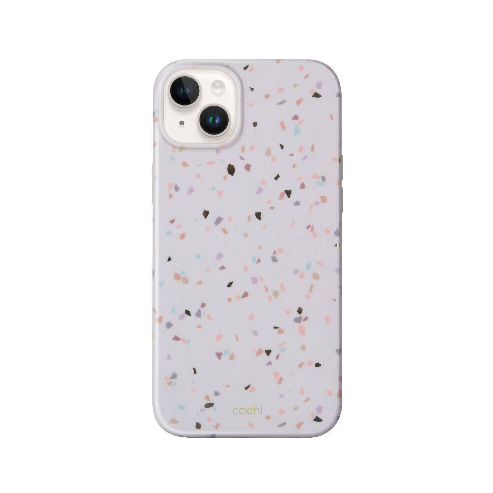 iPhone%20Uyumlu%2014%20Kılıf%20Mozaik%20Desenli%20Coehl%20Terrazzo%20Kapak-Gri