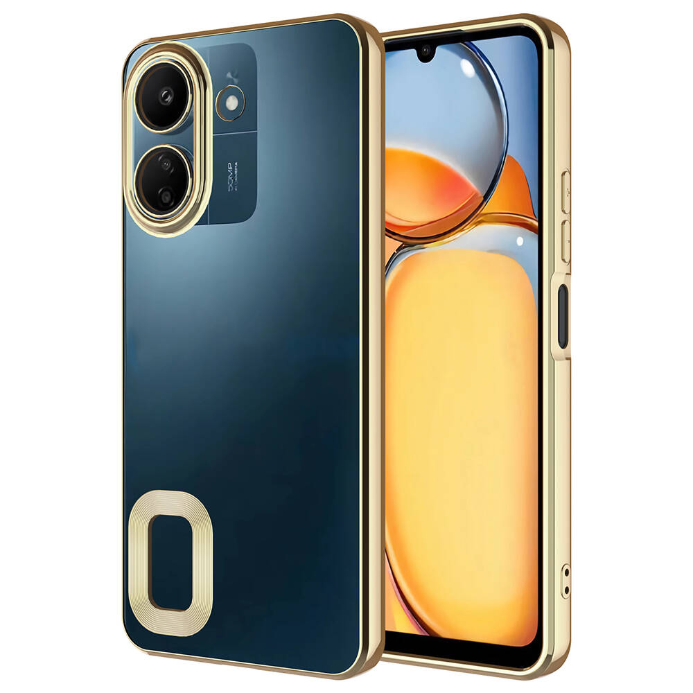 Xiaomi%20Uyumlu%20%20Redmi%2013C%20Kılıf%20Kamera%20Korumalı%20Logo%20Gösteren%20Zore%20Omega%20Kapak-Gold