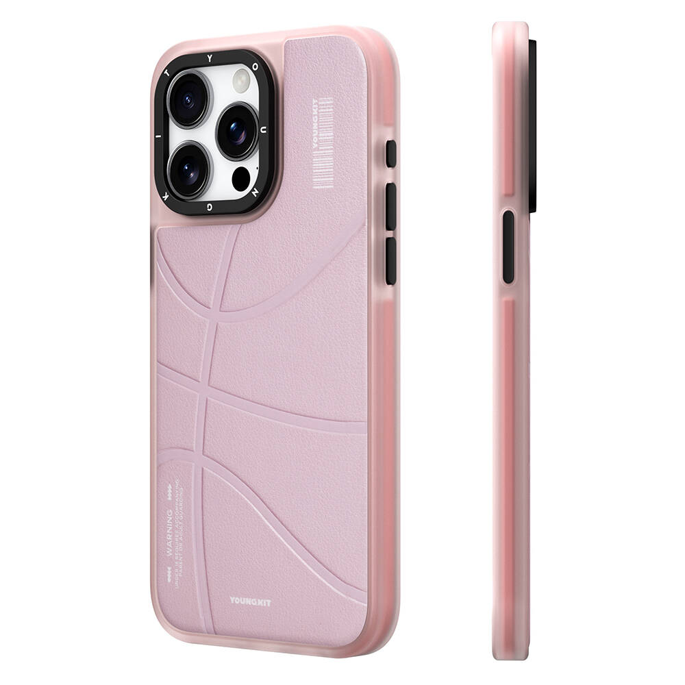 iPhone%20Uyumlu%2015%20Pro%20Max%20Kılıf%20Magsafe%20Şarj%20Özellikli%20Youngkit%20Backboard%20Serisi%20Leather%20Kapak-Pembe