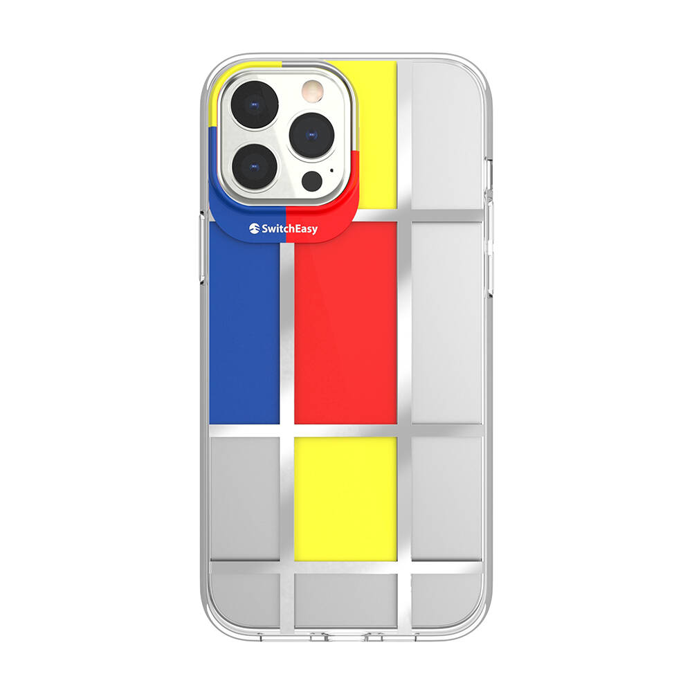 iPhone%20Uyumlu%2013%20Pro%20Max%20Kılıf%20Çift%20IMD%20Baskılı%20Lisanslı%20Switcheasy%20Artist%20Mondrian%20Kapak