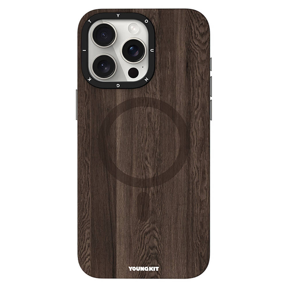 iPhone%20Uyumlu%2014%20Pro%20Kılıf%20Magsafe%20Şarj%20Özellikli%20Sararmaya%20Dayanıklı%20Youngkit%20Wood%20Forest%20Serisi%20Kapak-Kahverengi