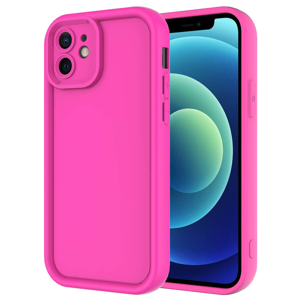 iPhone%20Uyumlu%2011%20Kılıf%20Kamera%20Korumalı%20Zore%20Ananas%20Kapak-Pembe%20koyu