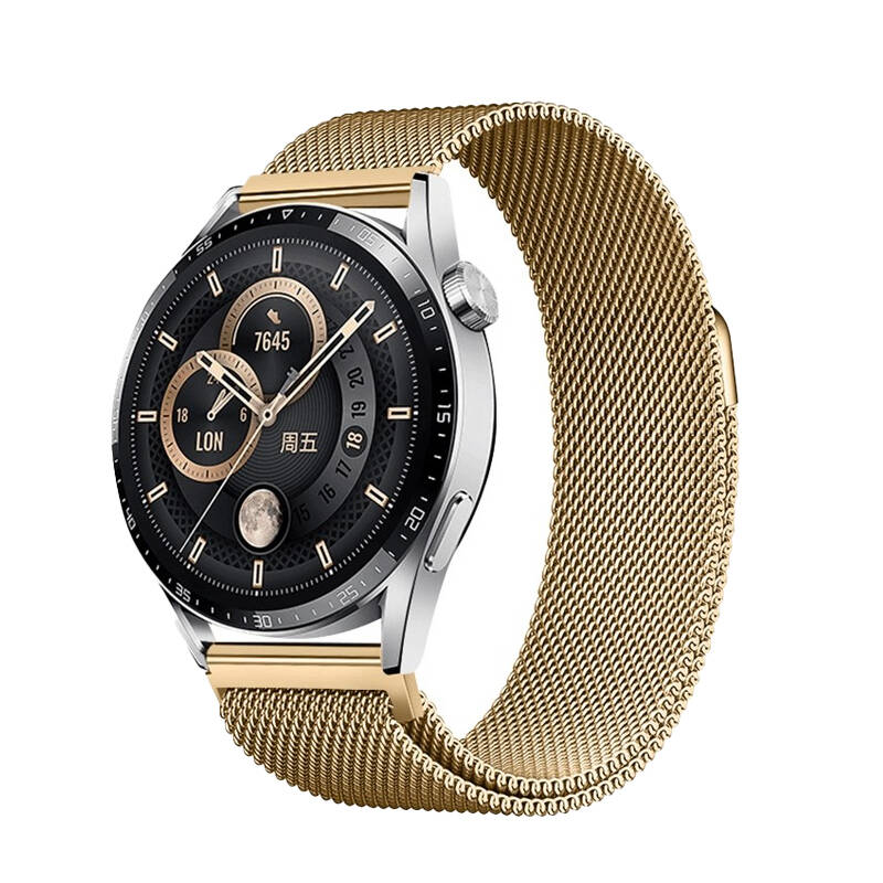 Galaxy%20Uyumlu%20Watch%2042mm%20Zore%20Band-12%2020mm%20Metal%20Hasır%20Kordon-Gold