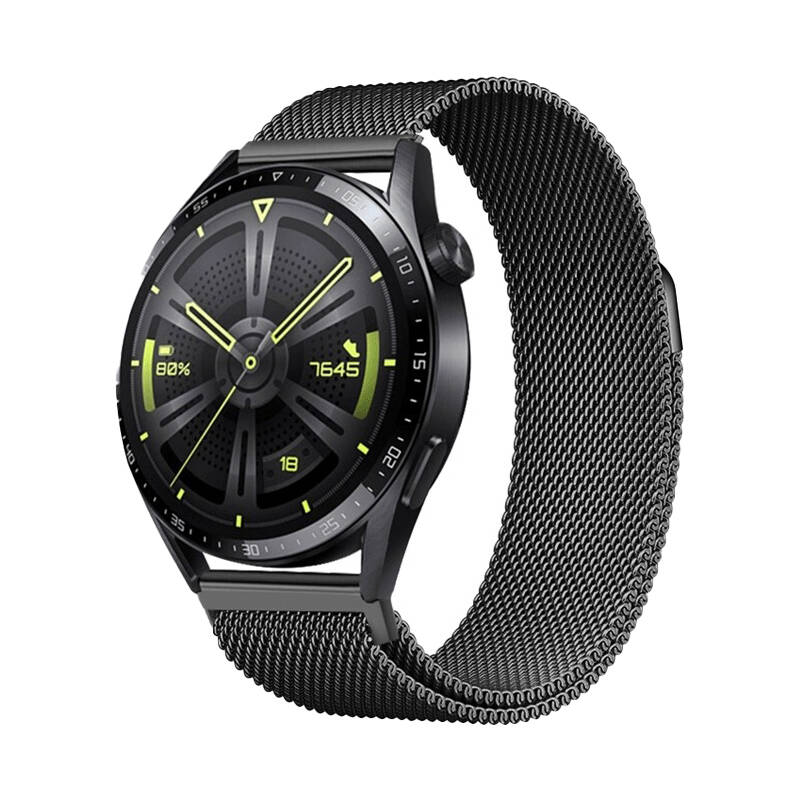 Huawei%20Uyumlu%20Watch%20GT3%2046mm%20Zore%20Band-12%2020mm%20Metal%20Hasır%20Kordon