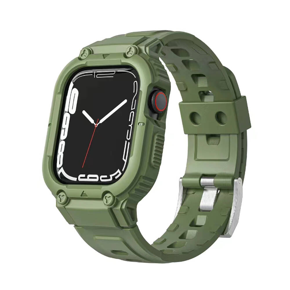 Watch%2042mm%20Wiwu%20Wi-WB014%20Armor%20Serisi%202in1%20Sert%20PC%20Kasa%20Koruyuculu%20Silikon%20Kordon-Yeşil