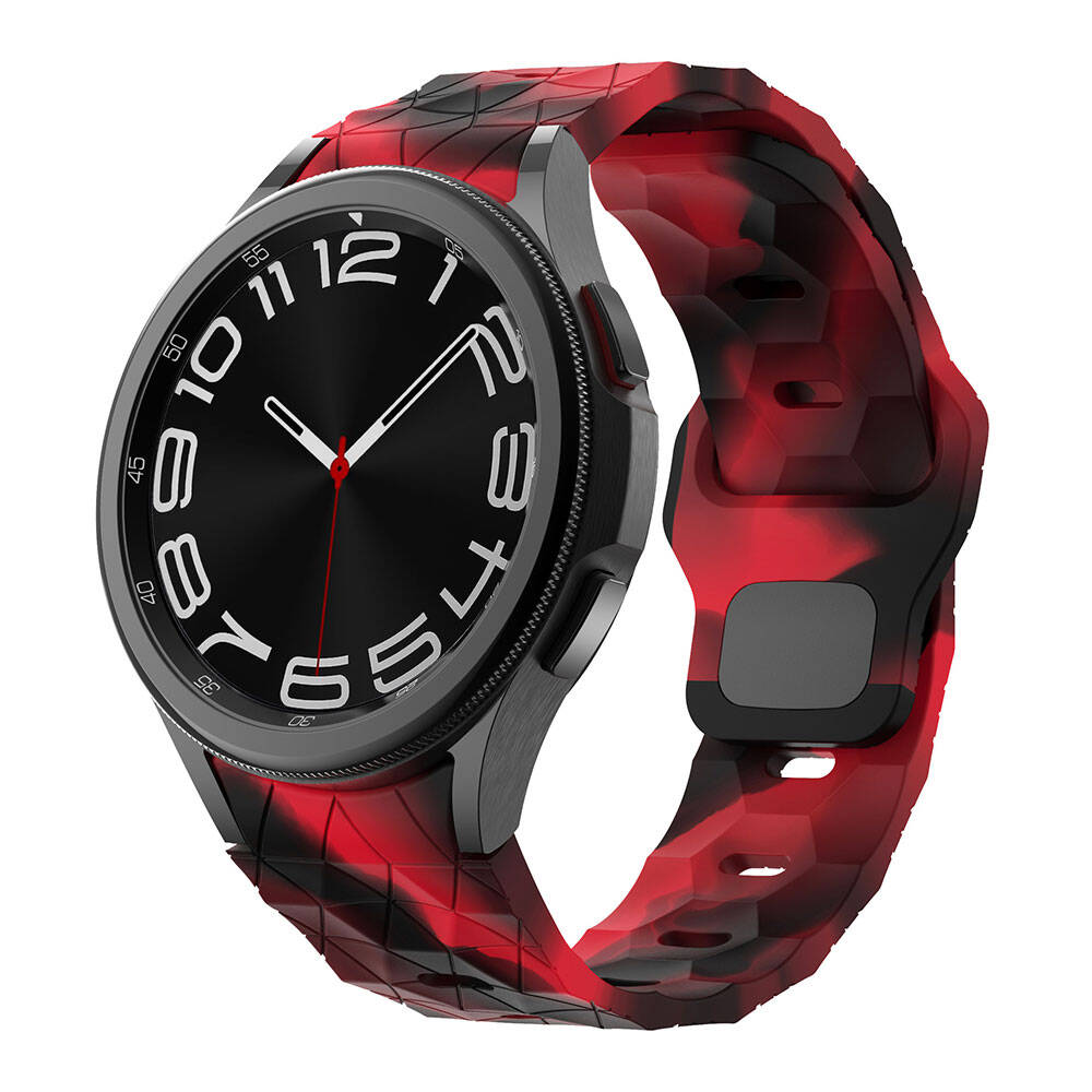 Galaxy%20Uyumlu%20Watch%205%20Pro%2045mm%20Zore%20KRD-116%2020mm%20Futbol%20Desenli%20Spor%20Tasarımlı%20Silikon%20Kordon-Siyah-kırmızı