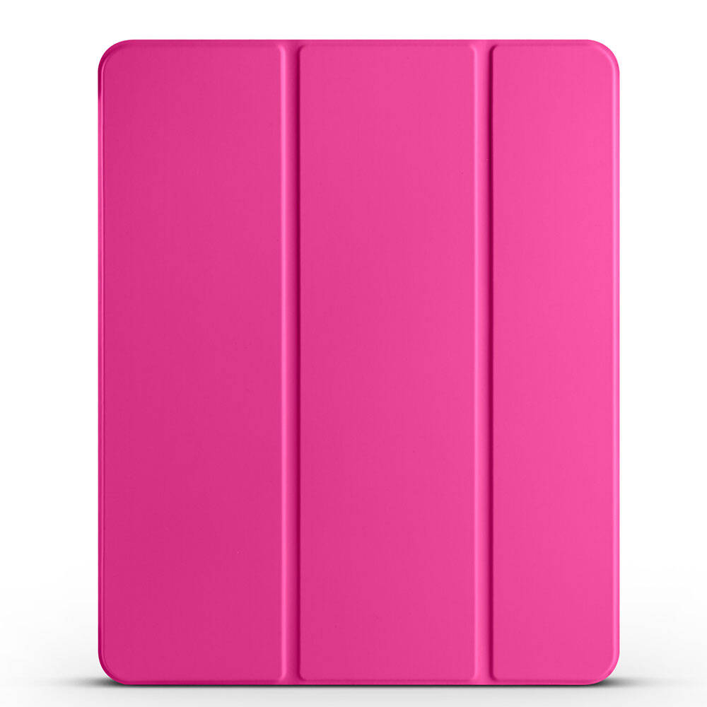 iPad%20Uyumlu%20Air%2011%202024%20Zore%20Smart%20Cover%20Kalem%20Bölmeli%20Standlı%201-1%20Kılıf-Pembe%20koyu