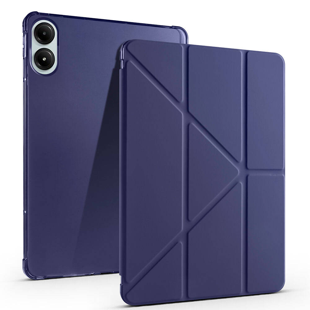 Xiaomi%20Uyumlu%20%20Redmi%20Pad%20Pro%20Kılıf%20Zore%20Tri%20Folding%20Kalem%20Bölmeli%20Standlı%20Kılıf-Lacivert