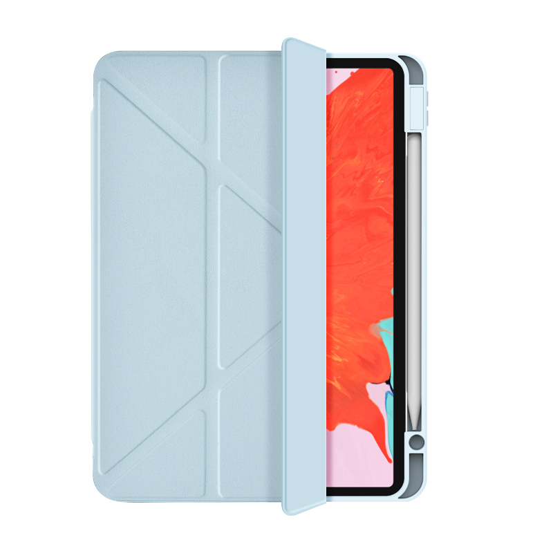 iPad%20Uyumlu%20Pro%2011%202024%20Wiwu%20360°%20Dönebilen%20Standlı%20Magnetik%20Koruyucu%20Tablet%20Kılıfı-Mavi%20açık