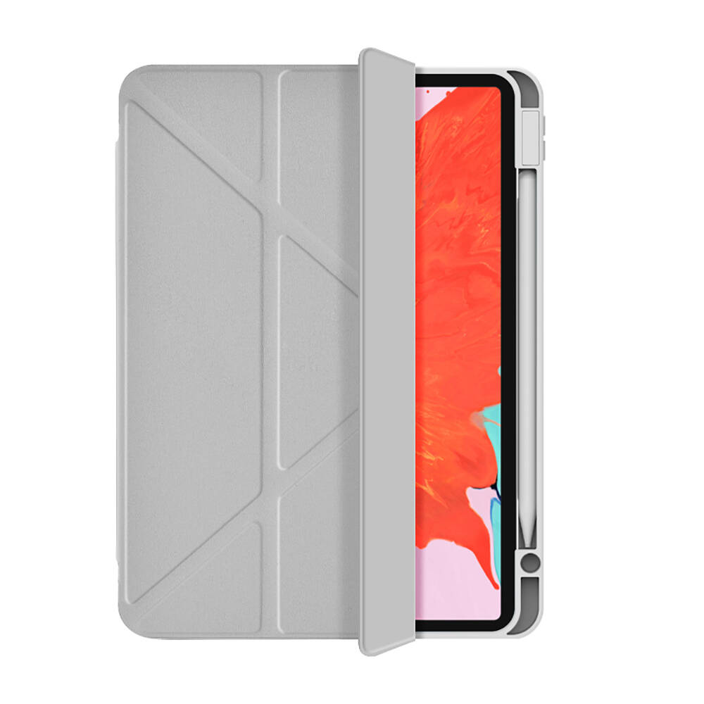 iPad%20Uyumlu%20Air%2013%202024%20Wiwu%20360°%20Dönebilen%20Standlı%20Magnetik%20Koruyucu%20Tablet%20Kılıfı-Gri