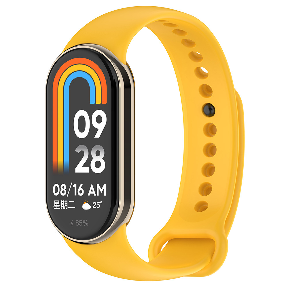 Xiaomi%20Uyumlu%20%20Mi%20Band%208%20Serisi%20Klasik%20Kordon%20Silikon%20Strap%20Kayış-Sarı