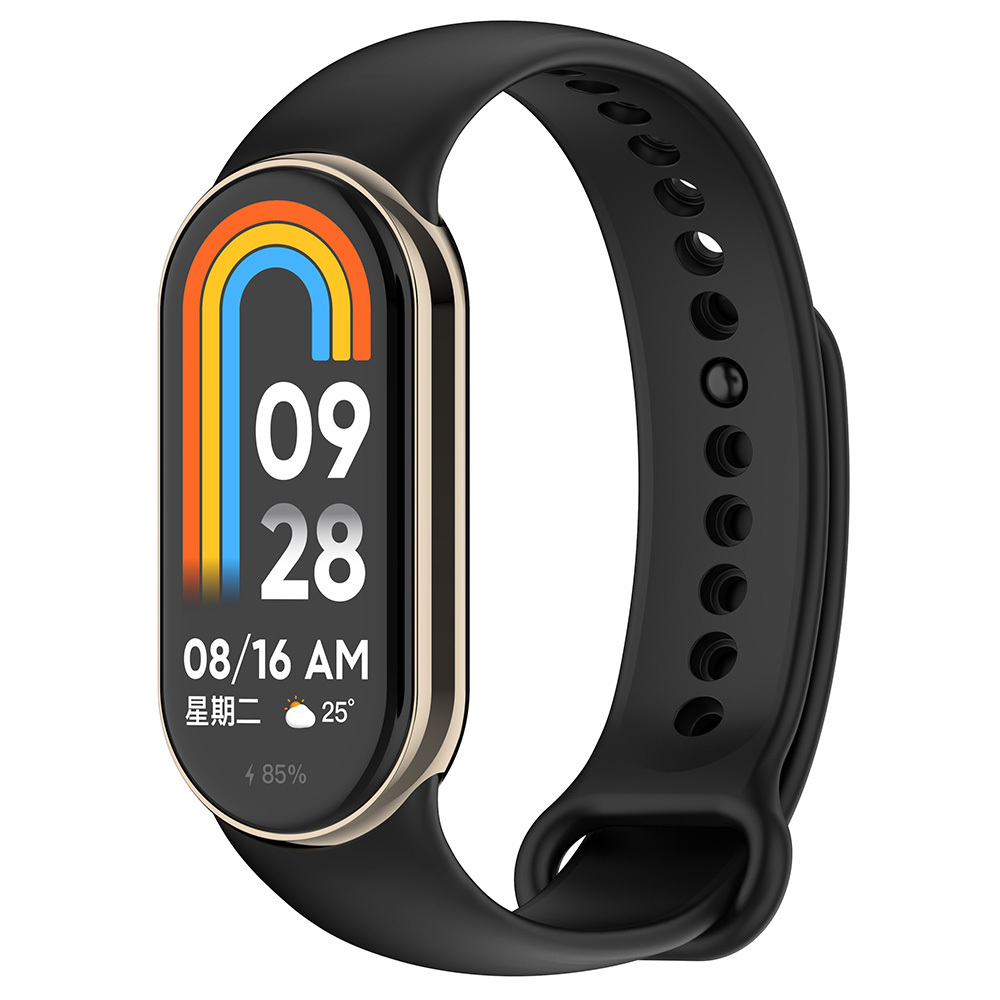 Xiaomi%20Uyumlu%20%20Mi%20Band%208%20Serisi%20Klasik%20Kordon%20Silikon%20Strap%20Kayış-Siyah