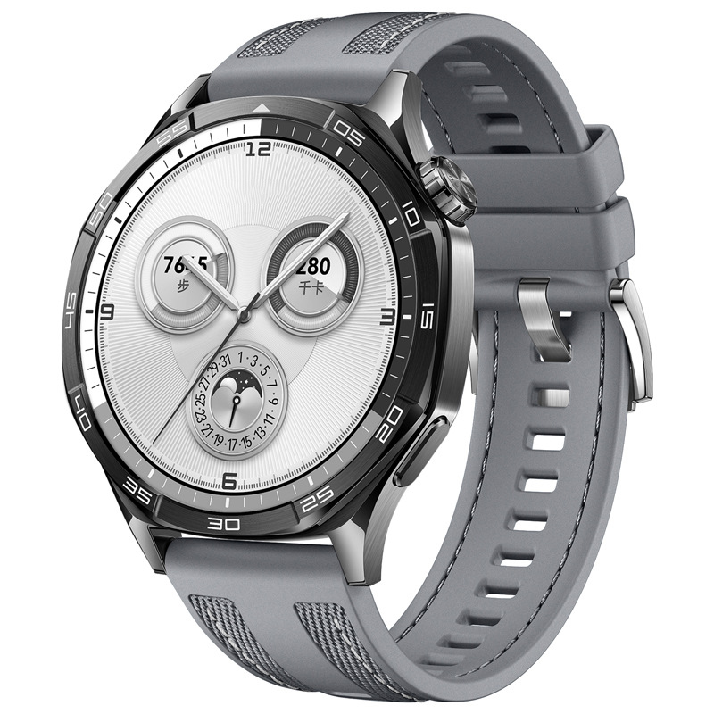 Huawei%20Uyumlu%20Watch%20GT%205%20Zore%20KRD-128%20Silikon%20Kordon-Gri