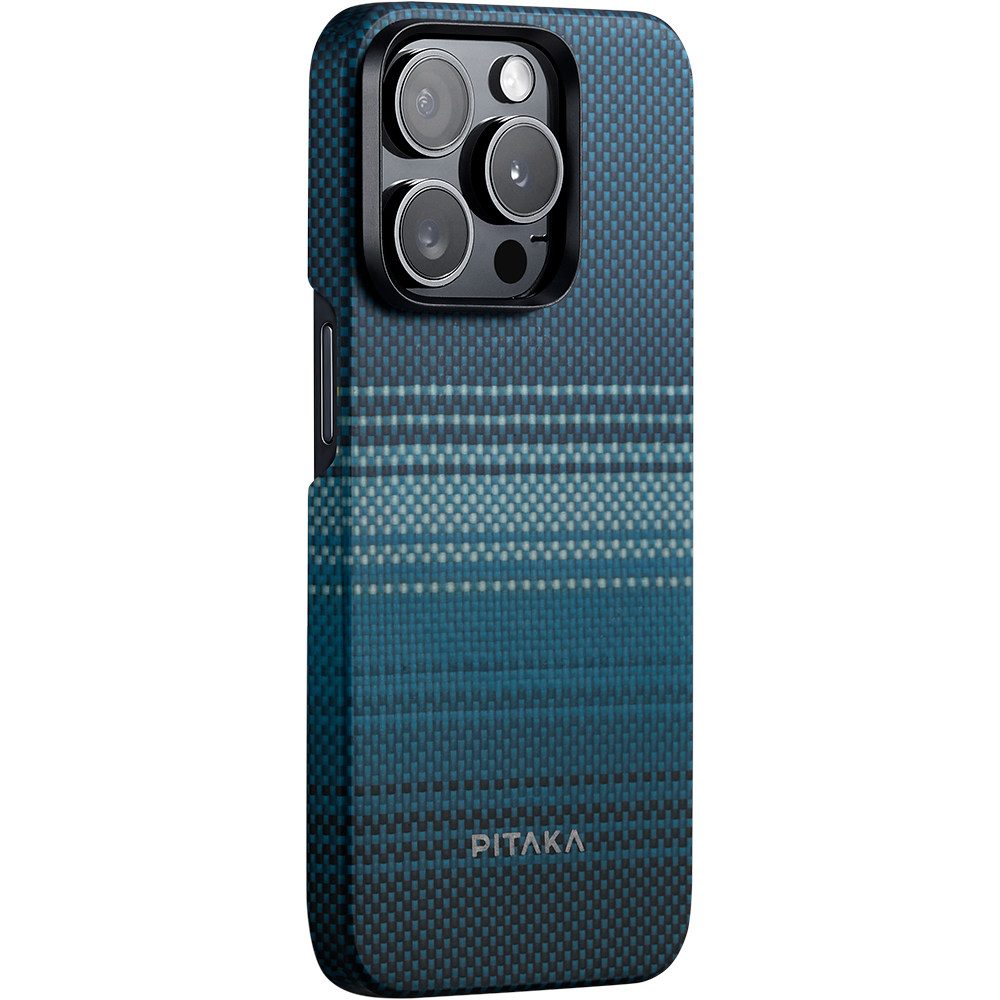 iPhone%20Uyumlu%2015%20Pro%20Max%20Kılıf%20Magsafe%20Şarj%20Özellikli%20Aramid%20Fiber%20Pitaka%20Tactile%20Woven%20Sunset-Moonrise%20Serisi%20Moonrise%20Kapak