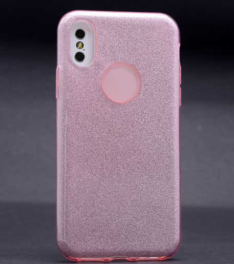 iPhone%20Uyumlu%20X%20Kılıf%20Zore%20Shining%20Silikon-Rose%20gold