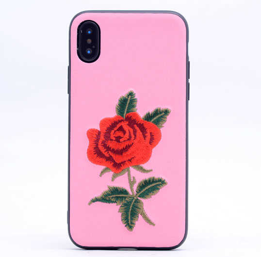 iPhone%20Uyumlu%20X%20Kılıf%20Zore%20Rose%20Kapak-Pembe