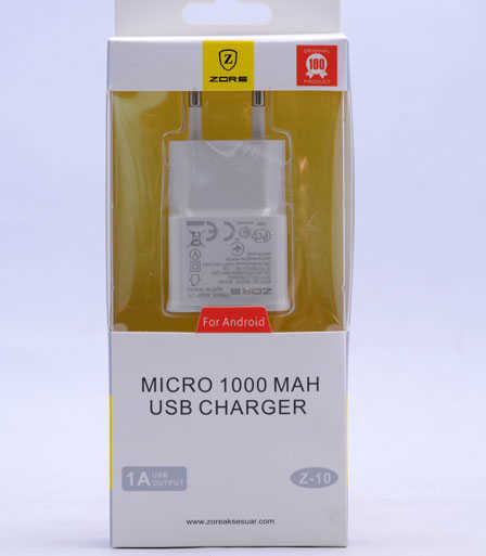 Zore%20Gold%20Micro%201000%20MAH%20Usb%20Şarj%20Kafa%20Z-10