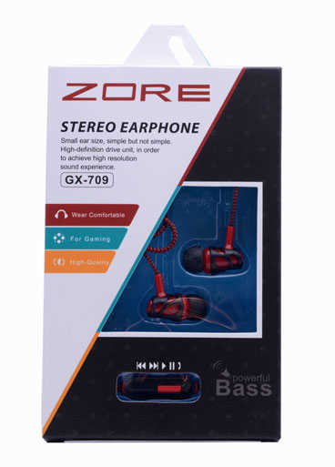 Zore%20GX-709%20Mp3%20Stereo%20Kulaklık-Kırmızı