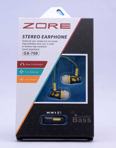 Zore%20GX-709%20Mp3%20Stereo%20Kulaklık-Sarı